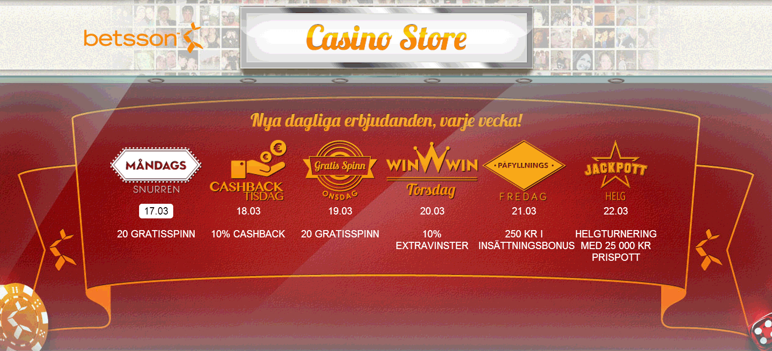 Helgens casino erbjudande - 1040