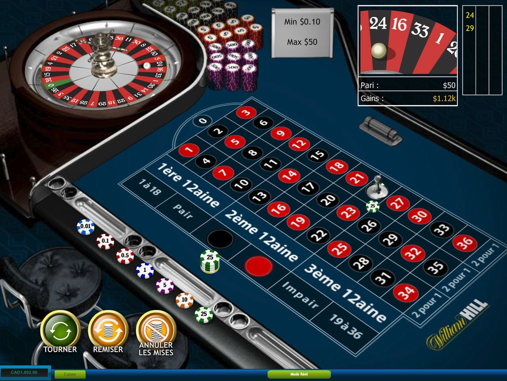 is william hill online roulette fixed